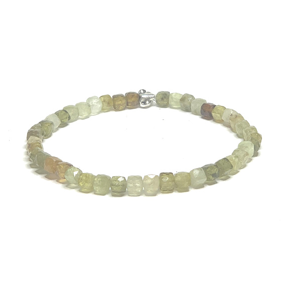 Tsavorite zelený fazet náramek elastický přírodní kámen, kulička 4,5 mm / 16 - 17 cm, maskot zahradníků