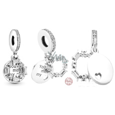Charm Sterlingové stříbro 925 Ledořezba - Roztavíš mé srdce, přívěsek na náramek láska