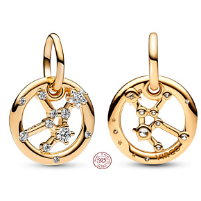 Charm Pozlacené znamení zvěrokruhu Panna, přívěsek na náramek