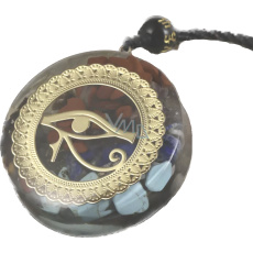 Orgonit amulet, Hornovo oko, generátor energie, přírodní kámen (7 čaker) + epoxidová pryskyřice + lano 22 g Orgonit amulet, Hornovo oko, generátor energie, přírodní kámen (7 čaker) + epoxidová pryskyřice + lano 22 g