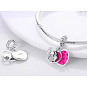 Charm Pár v lásce, 2v1 přívěsek srdce na náramek láska
