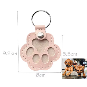 Klíčenka Tlapka – památka na vašeho mazlíčka, kterou máte stále u sebe, koženková, růžová Klíčenka Tlapka – památka na vašeho mazlíčka, kterou máte stále u sebe, koženková, růžová