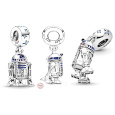 Charm Sterlingové stříbro 925 Marvel Star Wars Droid R2-D2, přívěsek na náramek, film