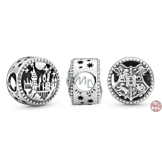 Charm Sterlingové stříbro 925 Harry Potter - Škola čar a kouzel v Bradavicích, korálek na náramek, film