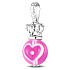 Charm Polibek, láska, srdce, přívěsek na náramek