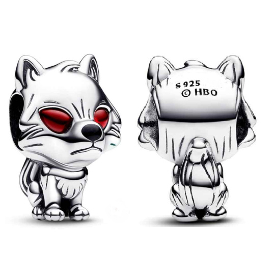 Charm Hra o trůny, zlovlk Duch - Duchovní Direwolf, korálek na náramek, film