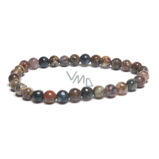 Pietersit multi náramek elastický přírodní kámen, kulička 6 mm / 16 -17 cm, kámen s bouřlivými živly