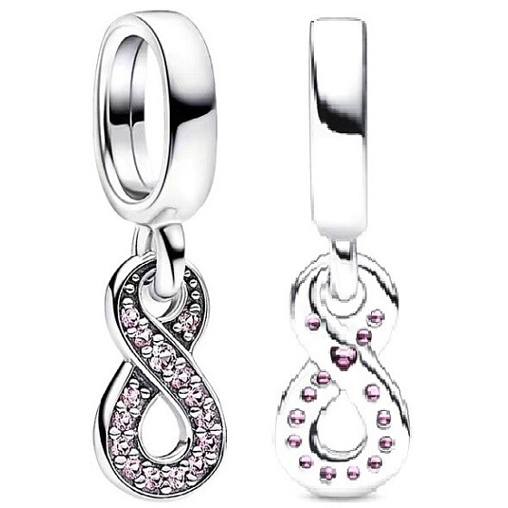 Charm Třpytivé kouzlo Infinity - Nekonečno, přívěsek na náramek symbol