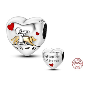 Charm Pes a já - spojte se po celou cestu, korálek na náramek mazlíček