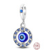 Charm Sterlingové stříbro 925 Modré oko ochrany, přívěsek na náramek symbol