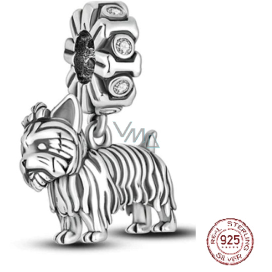 Charm Sterlingové stříbro 925 Jorkšírský teriér - Yorkie - pes, přívěsek na náramek zvíře Charm Sterlingové stříbro 925 Jorkšírský teriér - Yorkie - pes, přívěsek na náramek zvíře