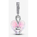 Charm Opalizující přívěsek se srdcem pro maminku, přívěsek na náramek láska