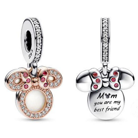 Charm Disney Minnie Mouse, silueta 2v1 maminka, přívěsek na náramek, film