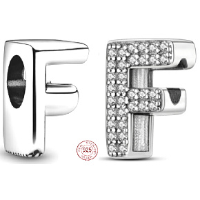 Charm Abecední písmeno F, korálek na náramek