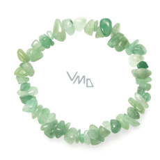 Aventurín náramek elastický sekaný přírodní kámen 19 cm, kámen štěstí