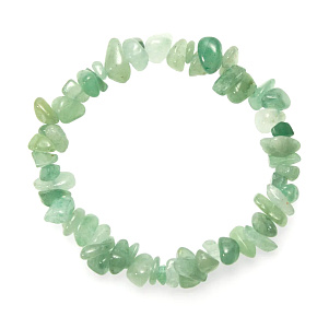 Aventurín náramek elastický sekaný přírodní kámen 19 cm, kámen štěstí