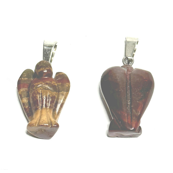 Jaspis Anděl strážný přívěsek přírodní kámen ručně broušený 2 - 2,2 cm, kámen pozitivní energie