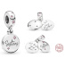 Charm Sterlingové stříbro 925 Sestry - není ji vždy vidět, ale vždy je u tebe, 2v1 přívěsek na náramek rodina