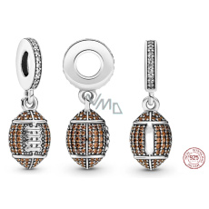 Charm Sterlingové stříbro 925 Americký fotbalový míč, přívěsek na náramek sport