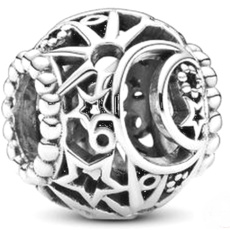 Charm Slunce, měsíc a hvězdy, korálek na náramek vesmír