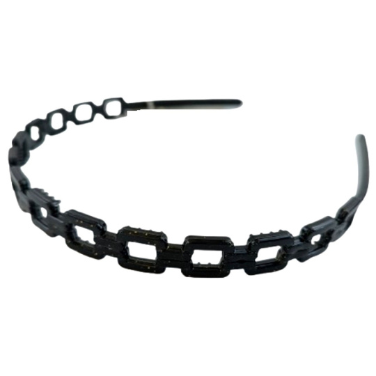 Čelenka do vlasů černé čtverečky 1 kus