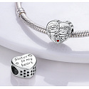 Charm Sestra v mém srdci, korálek srdce na náramek rodina