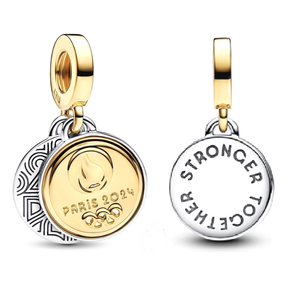 visací přívěsek Francie, Paříž 2024 Olympiáda 2v1 ze stříbra