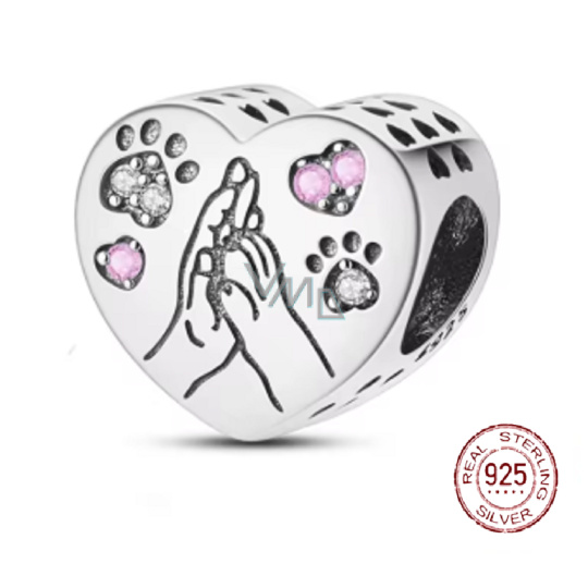 Charm Sterlingové stříbro 925 Nejlepší přítel člověka, korálek na náramek láska