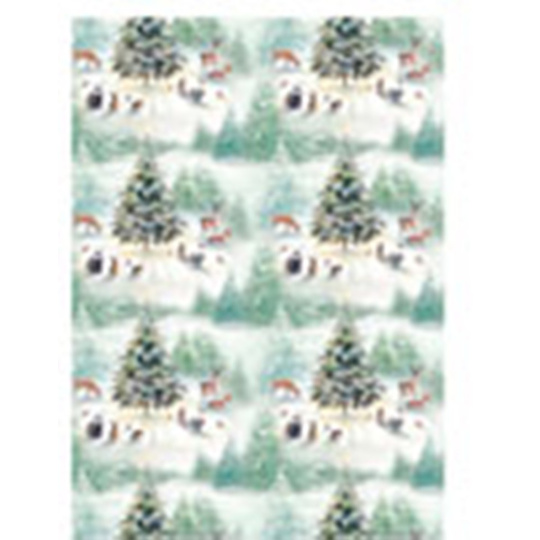 Ditipo Dárkový balicí papír 70 x 200 cm Vánoční bílý typ 3