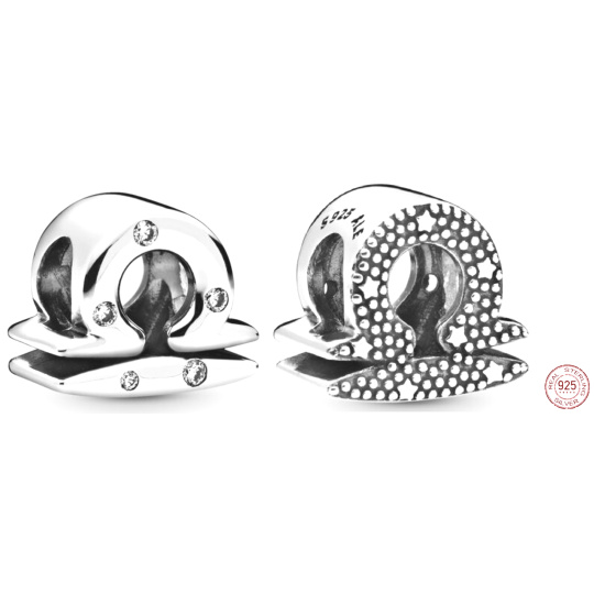 Charm Sterlingové stříbro 925 znamení zvěrokruhu Třpytivé Váhy, korálek na náramek