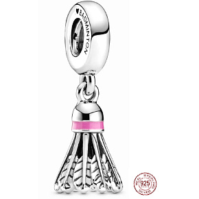 Charm Miluji badminton - Badmintonový míček, přívěsek na náramek sport