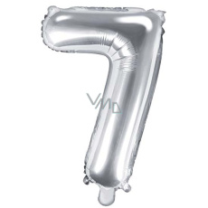 Ditipo Balonik foliowy numer 7 srebrny 35 cm 1 sztuka