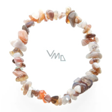 Achát Botswana náramek elastický sekaný přírodní kámen 19 cm, přináší do života úspěch Achát Botswana náramek elastický sekaný přírodní kámen 19 cm, přináší do života úspěch