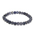 Iolit / Cordierit náramek elastický přírodní kámen, kulička 6 mm / 16 - 17 cm, kámen Vikingů - kompas