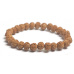 Rudraksha náramek elastický z přírodního semene, kulička 8 mm / 16 - 17 cm