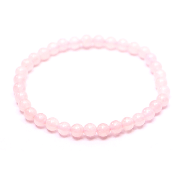 Růženin náramek elastický přírodní kámen, kulička 4 mm / 15 cm, pro děti, kámen lásky