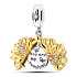 Charm Rozkvetlá slunečnice s nápisem-jsi moje sluníčko pozlacené, přívěsek na náramek květina