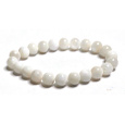 Měsíční kámen bílý náramek elastický přírodní kámen, kulička 8 mm / 16 - 17 cm, kámen osudu