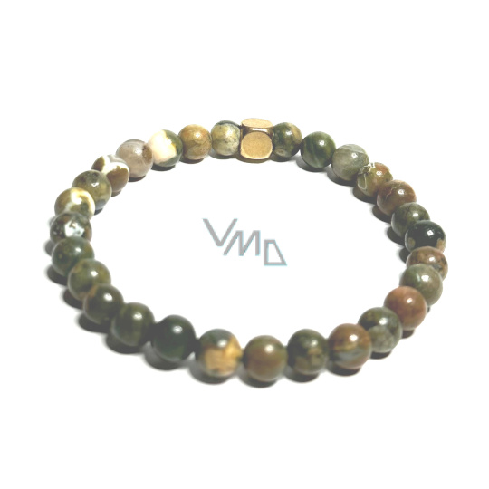 Ryolit náramek elastický přírodní kámen, kulička 6 mm / 16 - 17 cm, kámen jasného vědomí Ryolit náramek elastický přírodní kámen, kulička 6 mm / 16 - 17 cm, kámen jasného vědomí