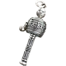 Modlitební mlýnek budhistický, nerezová ocel palička 61 x 11 mm