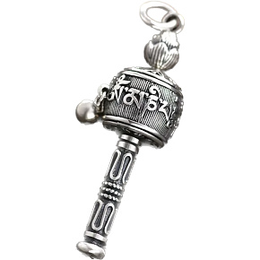 Modlitební mlýnek budhistický, nerezová ocel palička 61 x 11 mm