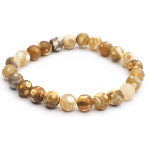  náramek elastický přírodní kámen, kulička 8 mm achát