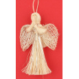 Anděl z banánovníku se stříbrnou nitkou 8 cm