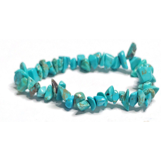 Tyrkenit náramek elastický sekaný přírodní kámen kámen mladých lidí