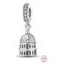 Zawieszka ze srebra próby 925 Londyn Katedra św. Pawła, element do bransoletki podróżniczej