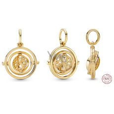 Charm Sterlingové stříbro 925 Harry Potter - Otáčecí obraceč času, přívěsek na náramek, film