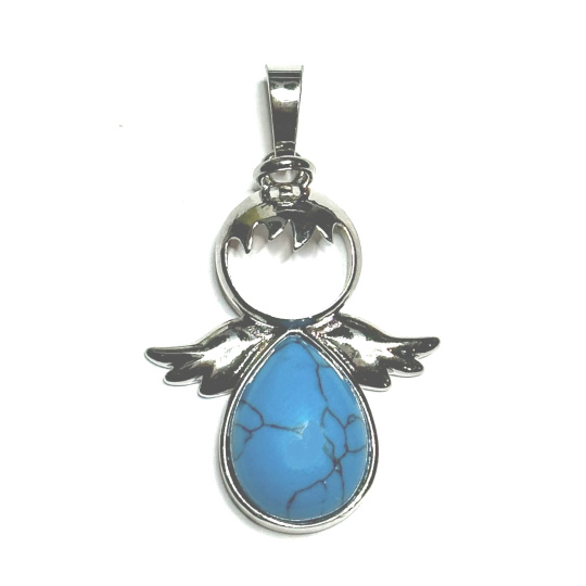 Tyrkenit Anděl strážný přívěsek přírodní kámen 3,5 x 2,5 mm, kámen mladých lidí, hledá životní cíl