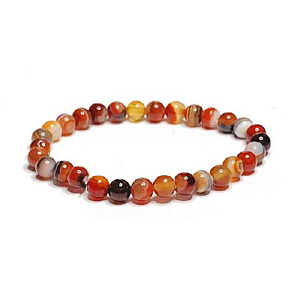 Achát žlutý náramek elastický přírodní kámen, kulička 6 mm / 16 - 17 cm, klid - ochrana - síla - harmonie