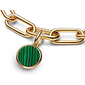 Charm Mini medailon - Malachit imitace, přívěsek na náramek symbol