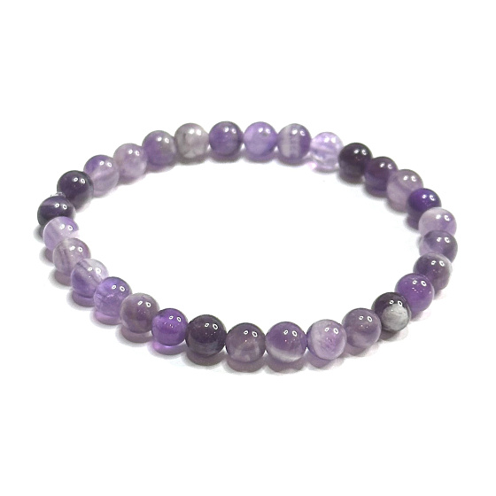 Ametyst náramek elastický přírodní kámen, kulička 6 mm / 16 - 17 cm, kámen králů a biskupů